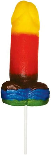 Rainbow Sweet and Sour Jumbow Rainbow Edible Gummy Cock Pop Party Gifts and Novelties